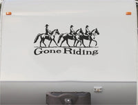 Equestrian Horseback Riding Horse Trailer Vinyl Decals Enclosed Trailer Stickers Graphics Mural 216