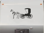 Equestrian Horseback Riding Horse Trailer Vinyl Decals Enclosed Trailer Stickers Graphics Mural 219