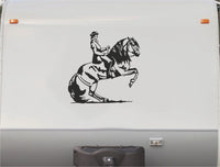 Equestrian Horseback Riding Horse Trailer Vinyl Decals Enclosed Trailer Stickers Graphics Mural 223