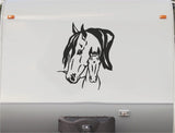 Equestrian Horseback Riding Horse Trailer Vinyl Decals Enclosed Trailer Stickers Graphics Mural 225