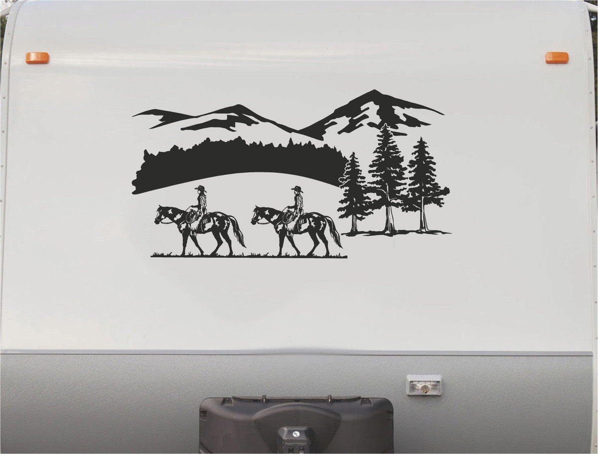 Equestrian Horse Trailer Vinyl Decals for Riding Passion