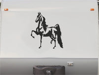 Equestrian Horseback Riding Horse Trailer Vinyl Decals Enclosed Trailer Stickers Graphics Mural 234