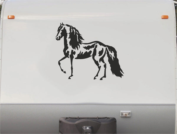Equestrian Horseback Riding Horse Trailer Vinyl Decals Enclosed Trailer Stickers Graphics Mural 236