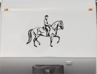 Equestrian Horseback Riding Horse Trailer Vinyl Decals Enclosed Trailer Stickers Graphics Mural 237