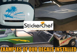 Checkered Flag Golf Cart Decals Accessories Go Cart Stickers GCC05