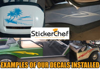 Golf Cart Decals Accessories Go Cart Stickers Checkered Flag GCC01