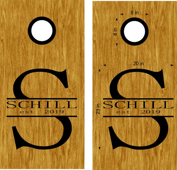 Family Name Established Date Cornhole Board Vinyl Decal Sticker