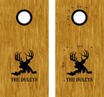 Family Name Hunting Buck Deer Cornhole Board Vinyl Decal Sticker