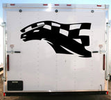 Fast Horse Checkered Racing Decal Auto Truck Trailer Stickers RH007