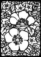 Floral Flowers Etched Decal- For Shower Doors, Glass Doors