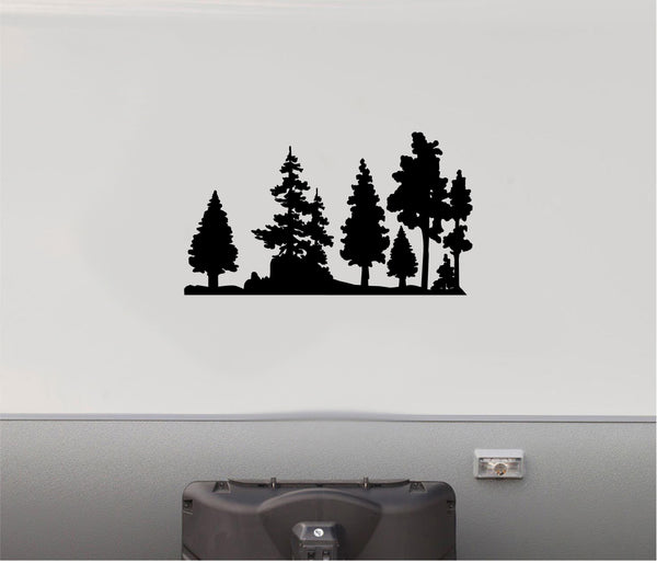 Forest Trees RV Camper Replacement Decal Scene Trailer Stickers TTC05
