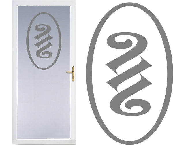 Front Door Entry Way Etched Glass Vinyl Decals Privacy Safety Stickers Film 12b