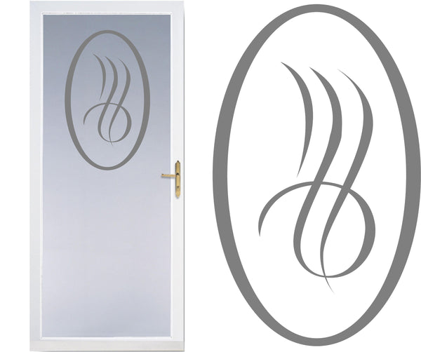 Front Door Entry Way Etched Glass Vinyl Decals Privacy Safety Stickers Film 13b