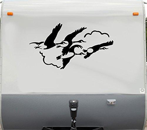 Geese Flying Clouds RV Camper Vinyl Decal Sticker  Scene