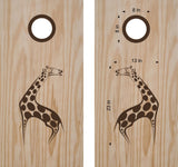 Giraffe 2 Cornhole Board Decals Bean Bag Toss Sticker