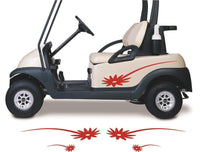 Golf Cart Decals Accessories Go Kart Stickers Tribal Flames Stripes GC74