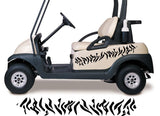 Golf Cart Go Kart Decals Side By Side Stickers Graphics Tribal Flames Stripes GG08