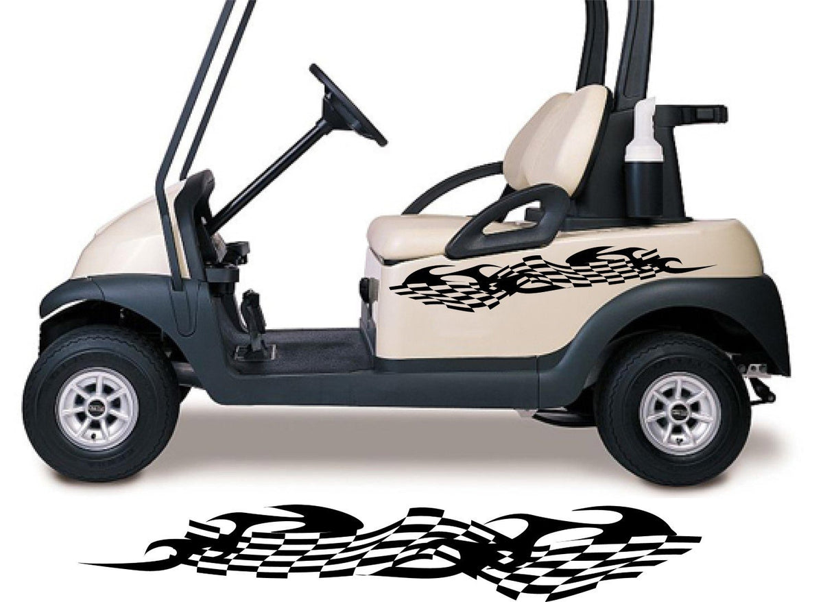 Golf Cart Go Kart Decals Side By Side Stickers Graphics Tribal Flames