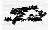 Brown Black Bears Man Cave Mountains Hunting Vinyl Wall Art Decal Home Decor