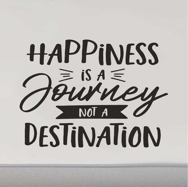Happiness Is A Journey Not A Destination RV Camper Door Decal Sticker Scene