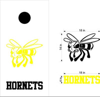 Hornets Football Cornhole Board Decal Sticker School Mascot