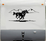 Horse Equestrian RV Camper Vinyl Decal Sticker Scene