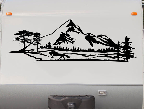 Camper RV Decals Mountains Replacement Decal Trailer Motorhome Sticker