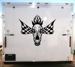 Horses Checkered Racing Decal Auto Truck Trailer Stickers RH006