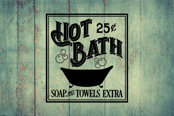 StickerChef Hot Bath 25 cents Bathroom Decal Home Decor Sticker Graphic