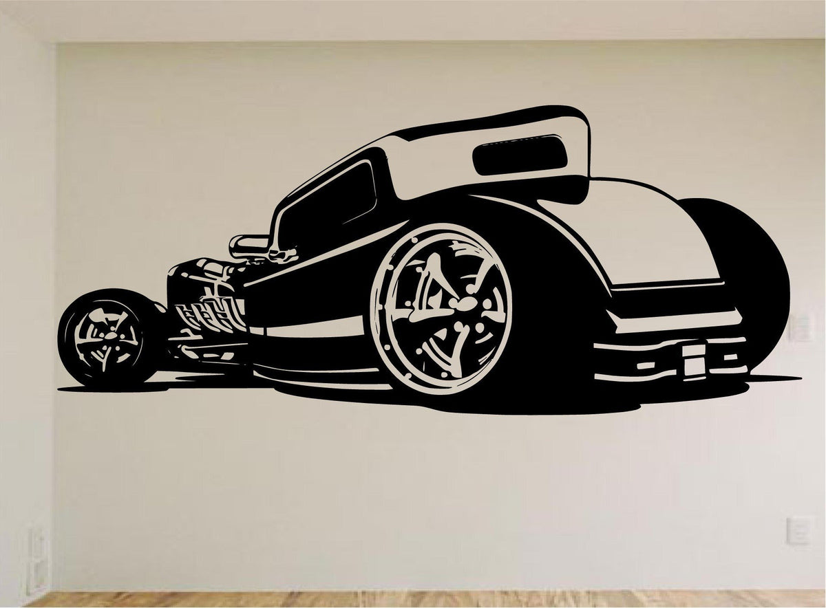 Hot Rod Wall Decal Stickers Murals Boys Room Man Cave