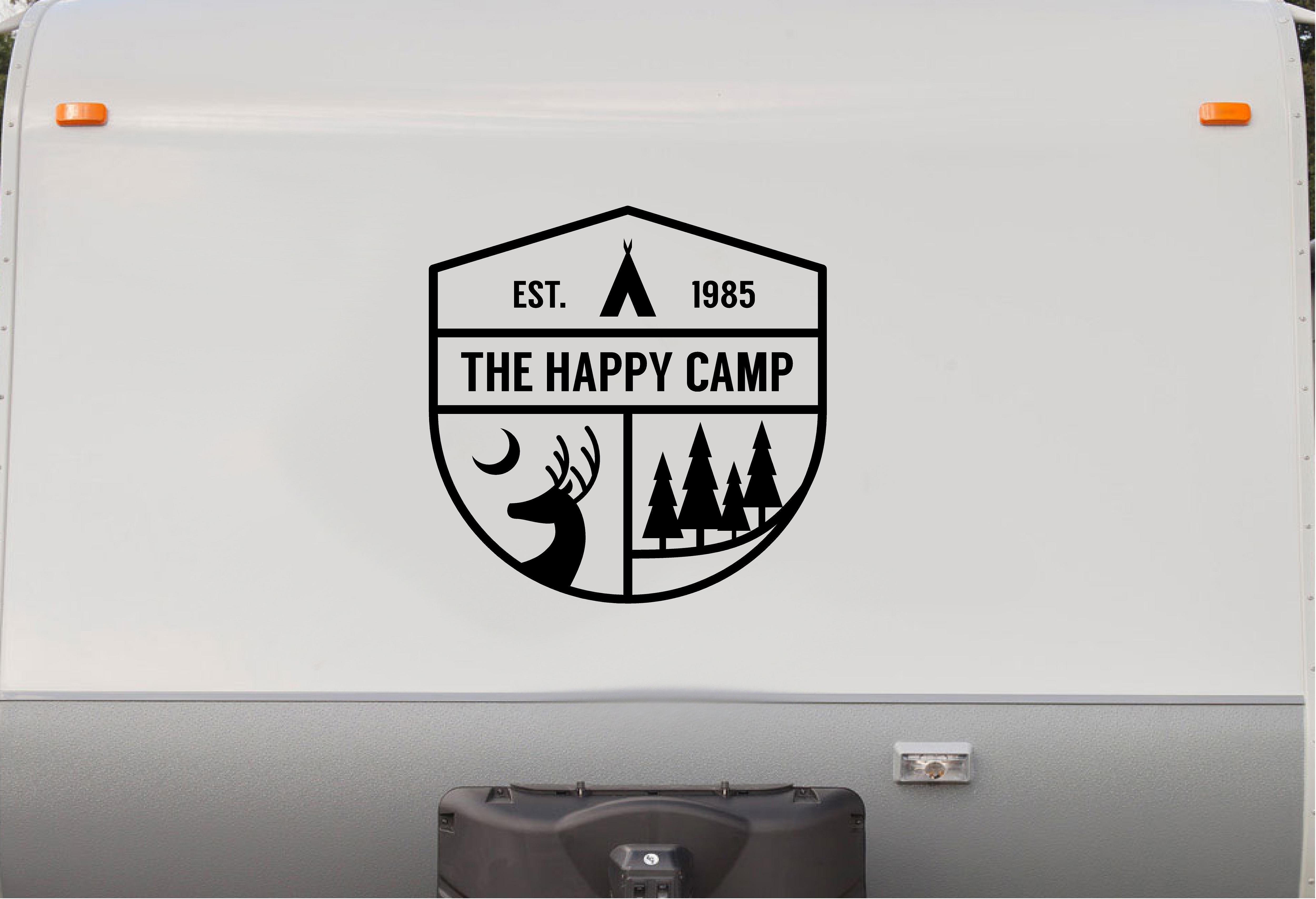 Happy Camper Sticker, Camping Stickers & Decals