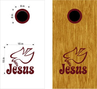 Jesus Dove Christian Cornhole Board Vinyl Decal Sticker