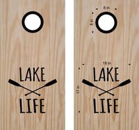 Lake Life Cornhole Board Decals Sticker