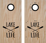 Lake Life Cornhole Board Decals Sticker
