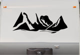Large Mountains Replacement RV Camper Trailer Camping Decal Sticker   Front End Cap