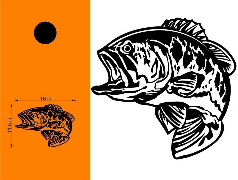 Outdoor Fishing Stickers, Fish Decals, Bass Decal