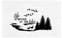 Life is Better at The Lake Inspirational Words Quote Home Decor Vinyl Wall Art Stickers Decals Graphics