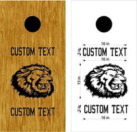 Lions Mascot Sports Team Cornhole Board Decals Stickers Both Boards