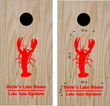 Lobster Cornhole Board Decals Stickers Animal Decals Set