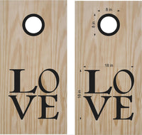 Love Wedding Date Monogram Cornhole Board Vinyl Decal Sticker