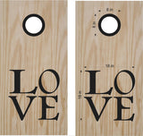 Love Wedding Date Monogram Cornhole Board Vinyl Decal Sticker