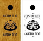 Lumber Jacks Mascot Sports Team Cornhole Board Decals Stickers Both Boards