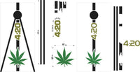 Mary Jane 420 Leaf Cornhole Board Vinyl Decal Sticker