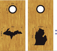 Michigan Upper Peninsula Cornhole Board Vinyl Decal Sticker