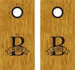 Monogram Family Name Cornhole Board Vinyl Decal Sticker