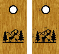 StickerChef Moose Cub Cornhole Board Decals Sticker