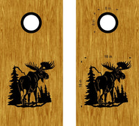 StickerChef Moose Mountains Cornhole Board Decals Sticker