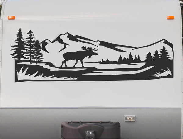 Camper RV Decals Mountains Replacement Decal Trailer Motorhome Sticker