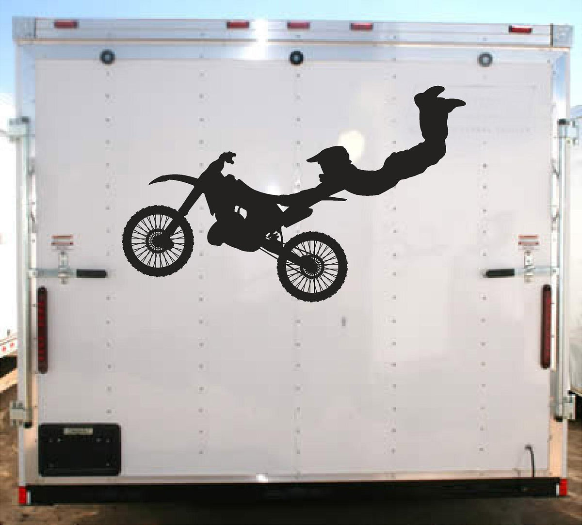 IDK Motorcycle Racing Decal Stickers for Trailers Unique Trick Design