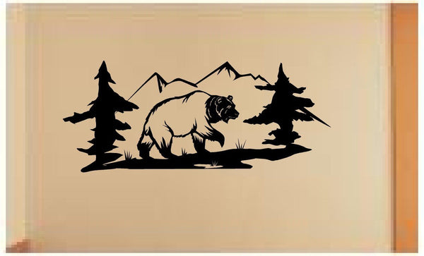 StickerChef Mountain Bear Wall Decals Mural Home Decor Vinyl Stickers Decorate Your Bedroom Nursery